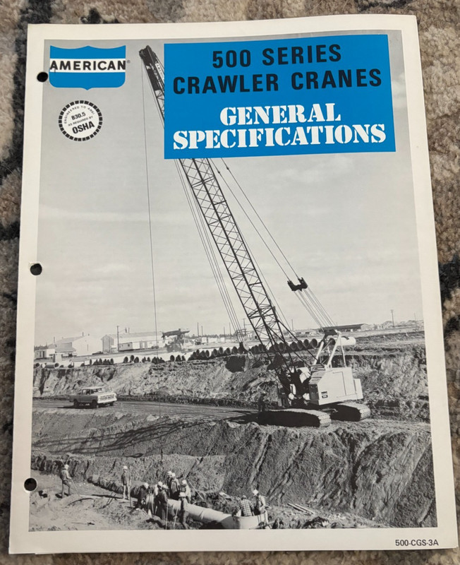 American 500 Series Crawler Crane Brochure AMIL25