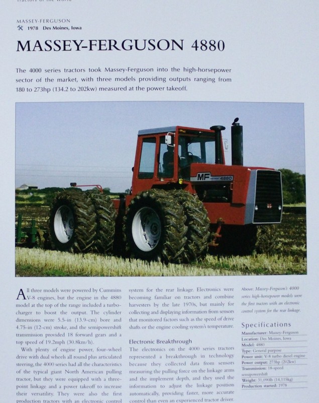 Massey Ferguson Tractor Picture Article Info Sheet Out of Print Farm Wall Art
