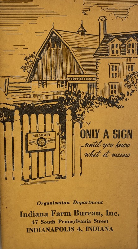 1946 Vintage INDIANA FARM BUREAU INC Barn SignPocket Note Pad Book INDIANAPOLIS