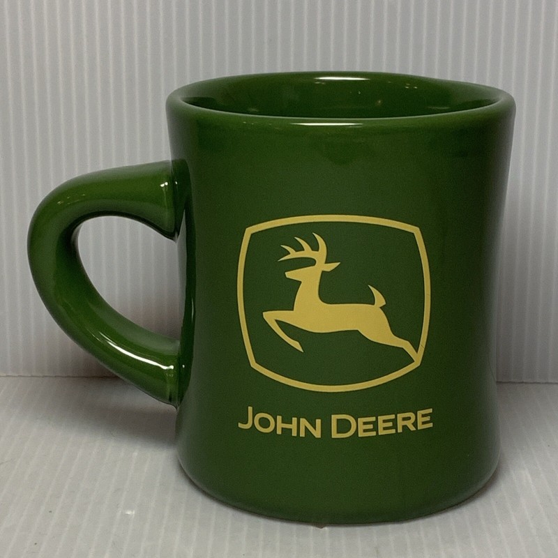 John Deere Coffee Mug Cup Diner Style, Logo Licensed, Green Yellow Double Sided gallery