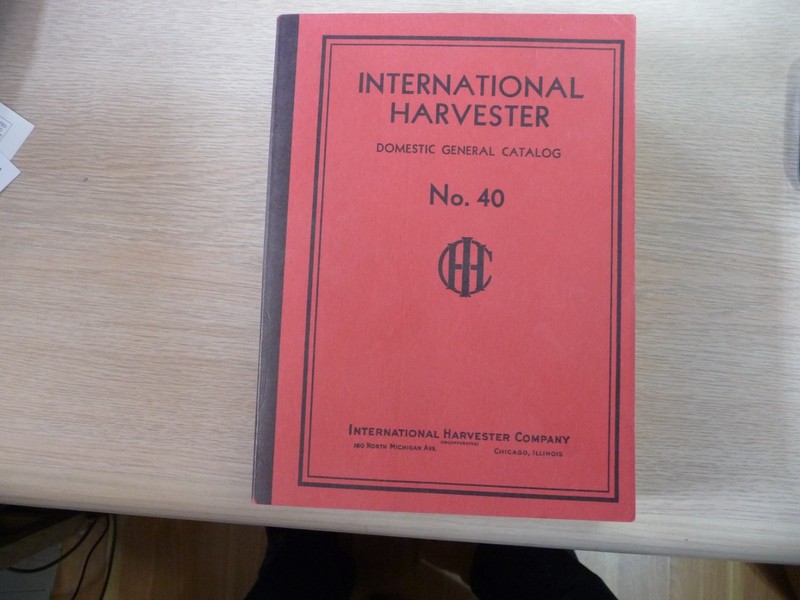 International Harvester Domestic General Catalog No 40 IH Farmall McCormick Book