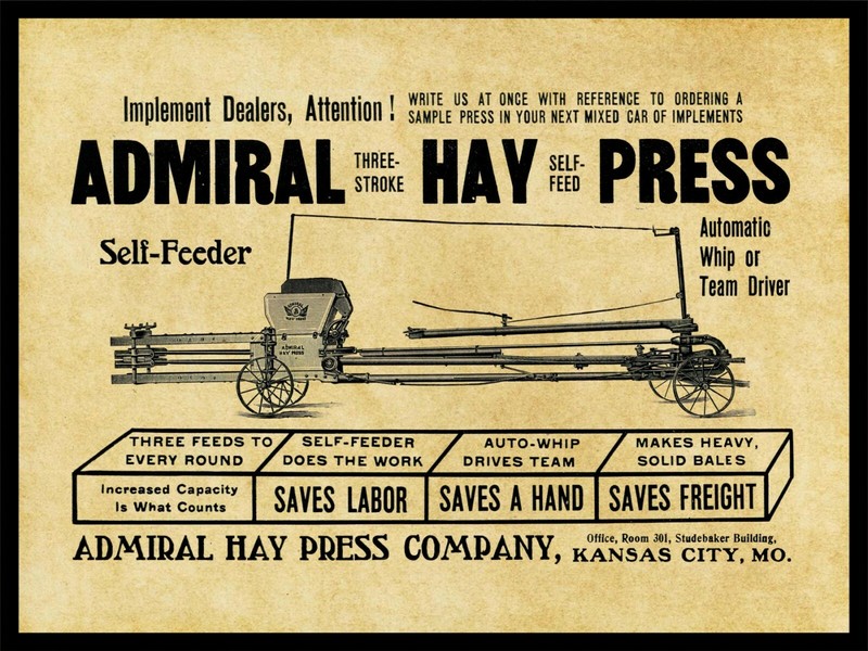 1905 Admiral Hay Press, St. Louis NEW Metal Sign 24″x30″ USA STEEL XL Size 7 lb