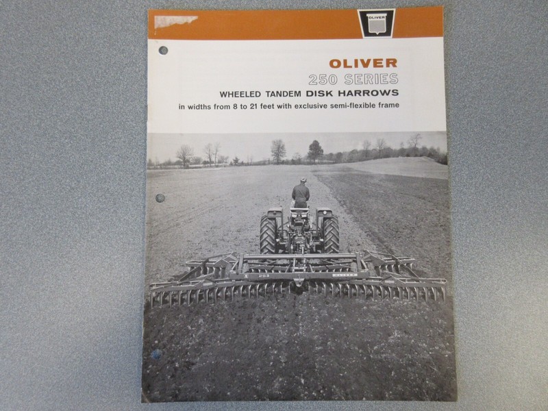 Oliver 250 Series Disk Harrow Brochure 8 Pages Good Condition