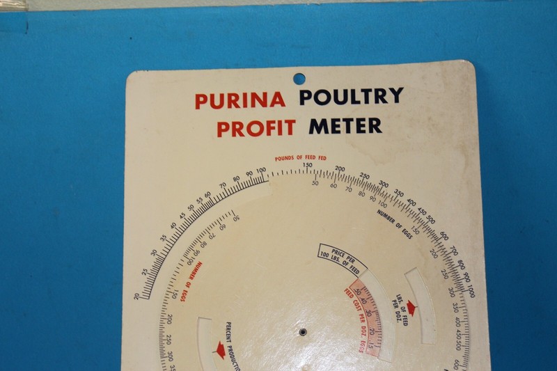 Vintage 1956 Purina Poultry Profit Meter Slight Fading Farm Tool Chicken Farmer gallery
