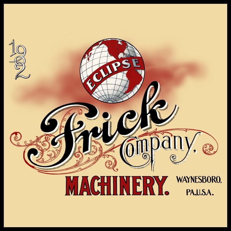 Frick Company – Eclipse Machinery, Waynesboro NEW Sign 28″ Dia. Square USA STEEL