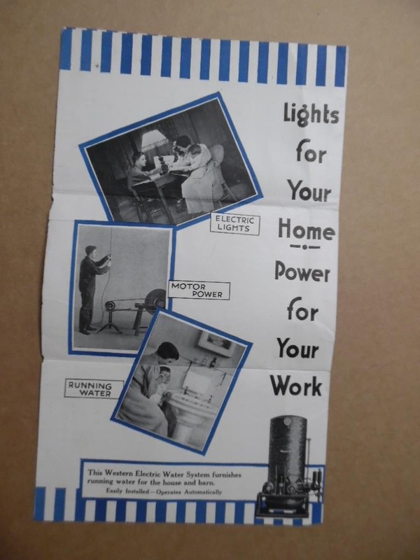 c.1920s Western Electric Power and Light Plant Foldout Brochure Vintage Original gallery
