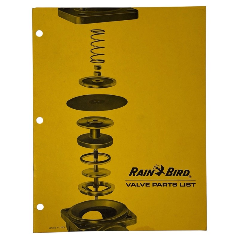 1974 RAIN BIRD Valve Parts List Catalog - selnoid thermal hydraulic