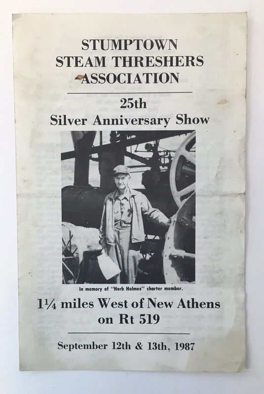Stumptown Steam Threshers Association Annual Show Program 1987 Ohio Tractors