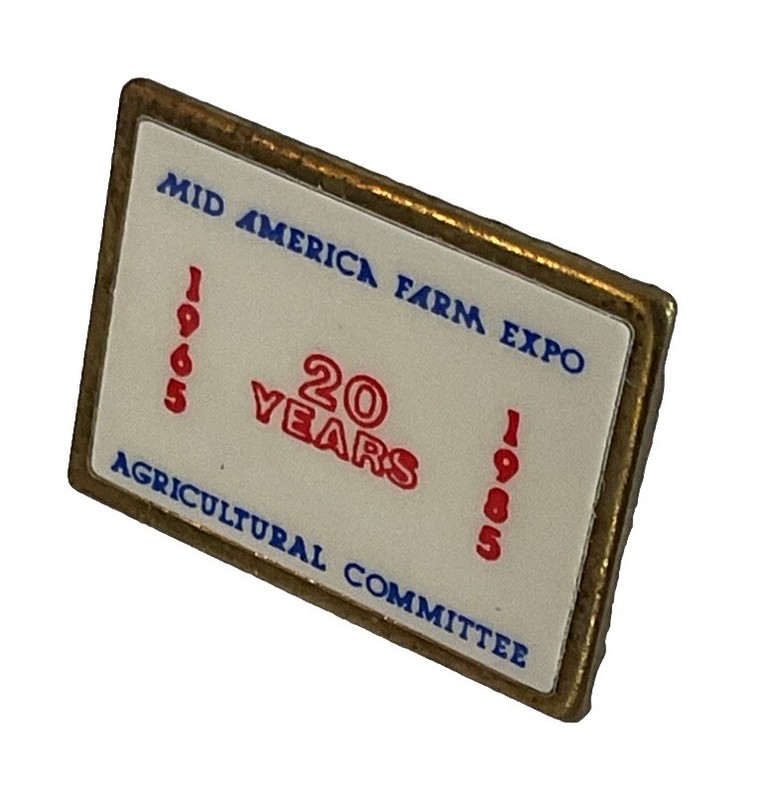 1985 Mid America Farm Expo 20 Years Agricutural Committee Pin gallery