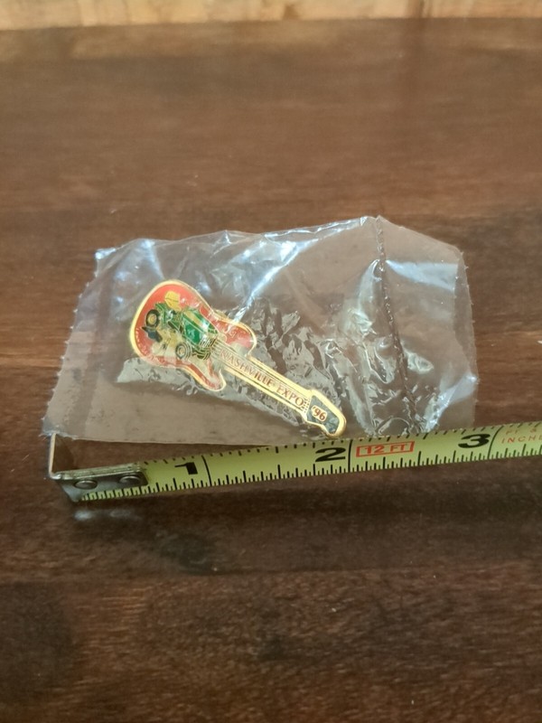 Vintage John Deere Expo Nashville Guitar Pin 1996 in original sealed bag gallery