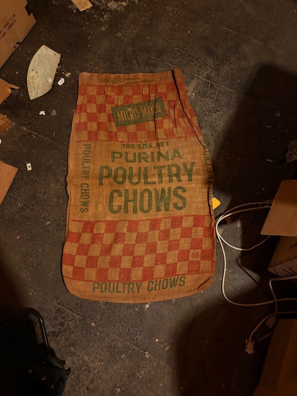 Vintage Purina Poultry Chows (Green Lettering) Feed Sack