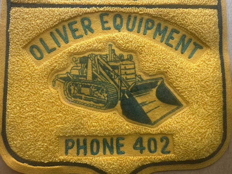 Vintage Rare OLIVER Equipment 10" X 10" Coat Patch c1940s OC-3 Bulldozer MINT gallery