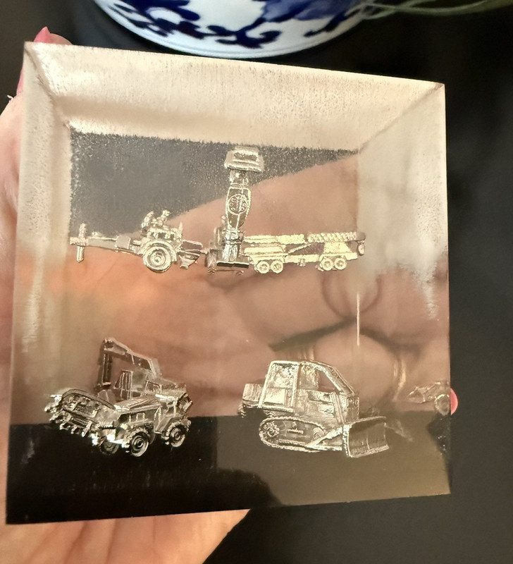 Case Tractor Lucite Acrylic Paperweight Miniature Equipment Conexpo 1975 gallery