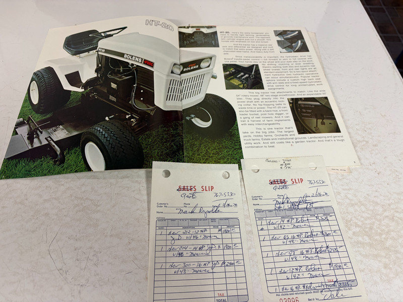 3 - Bolens and FMC Garden Tractor Dealers Sales Brochure Vintage 1970's 1960's gallery