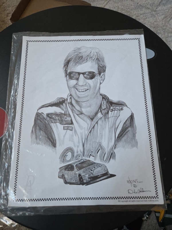 DALE ADKINS PRINT OF STERLING MARLIN 11 X 14