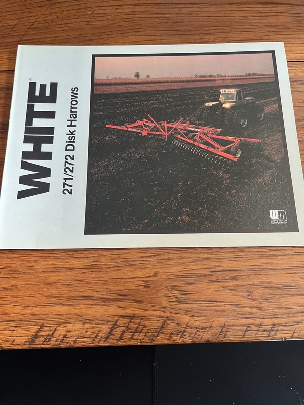 White Tractor 271 272 Disk Harrow Brochure FCCA