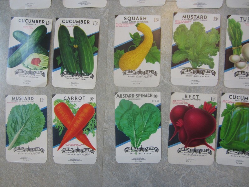 Lot of 47 Old Vintage 1960's-70's - VEGETABLE SEED PACKETS - Lone Star - EMPTY gallery