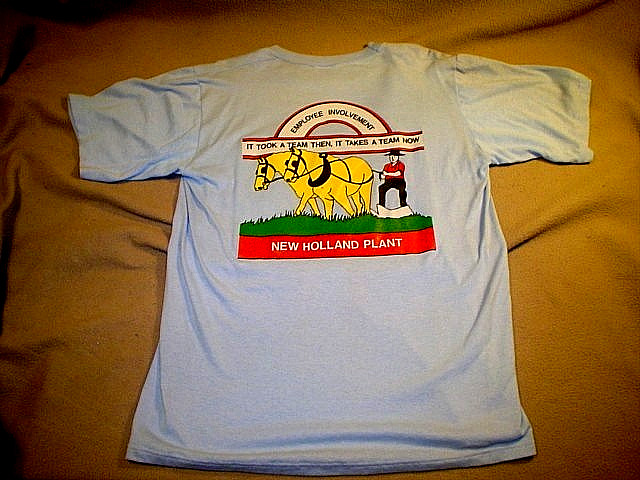 VINTAGE 1986-91 FORD NEW HOLLAND PLANT EMPLOYEES ONLY T-SHIRT JERZEES SIZE M gallery