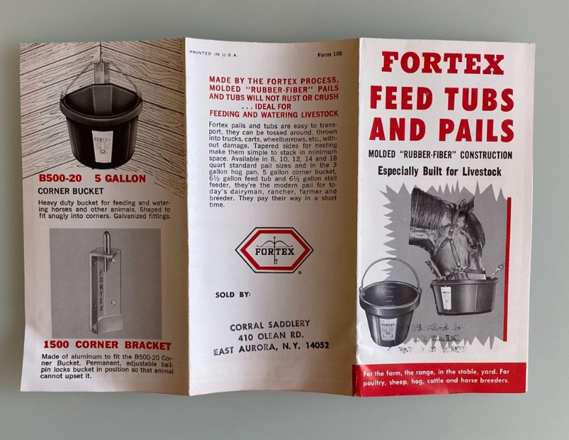 Vintage Fortes Feed Tubs and Pails sales brochure gallery