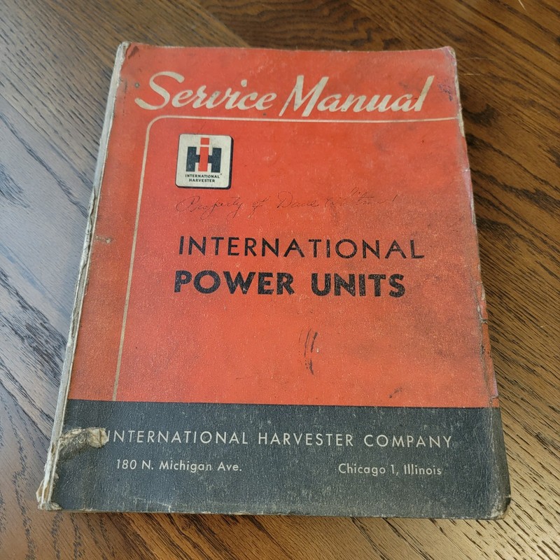 Vintage International Harvester Service Manual International Power Units IH