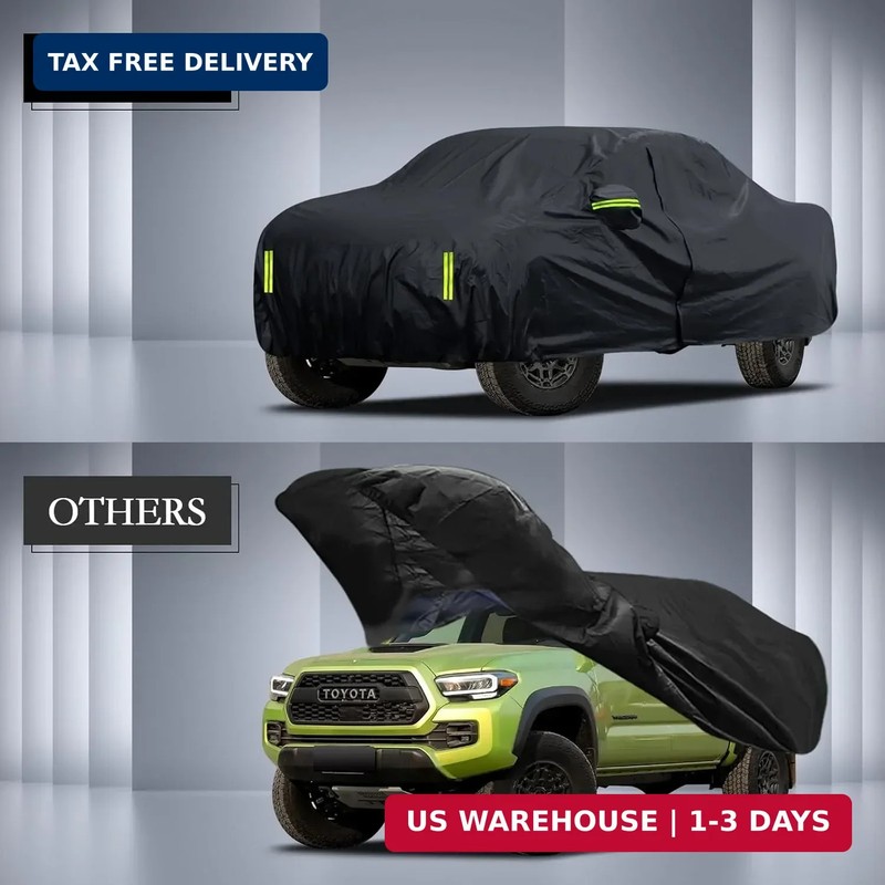 Car Cover Custom Fit for Toyota Tacoma 2005-2025, Waterproof All Weather for Aut gallery