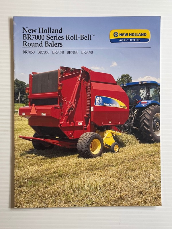 New Holland – BR7000 Series Roll Belt Round Baler Sales Brochure *Original* 2008