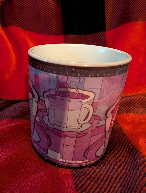 Chick-fil-A Coffee Mug Purple Stained Glass Style Ceramic Cup gallery