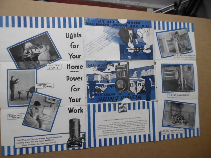 c.1920s Western Electric Power and Light Plant Foldout Brochure Vintage Original gallery