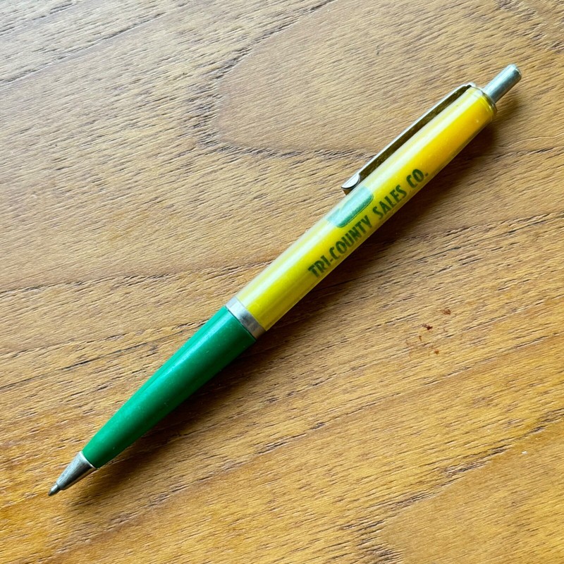 Vintage John Deere Advertising Ink Pen Tri-County Sales Herington Kansas