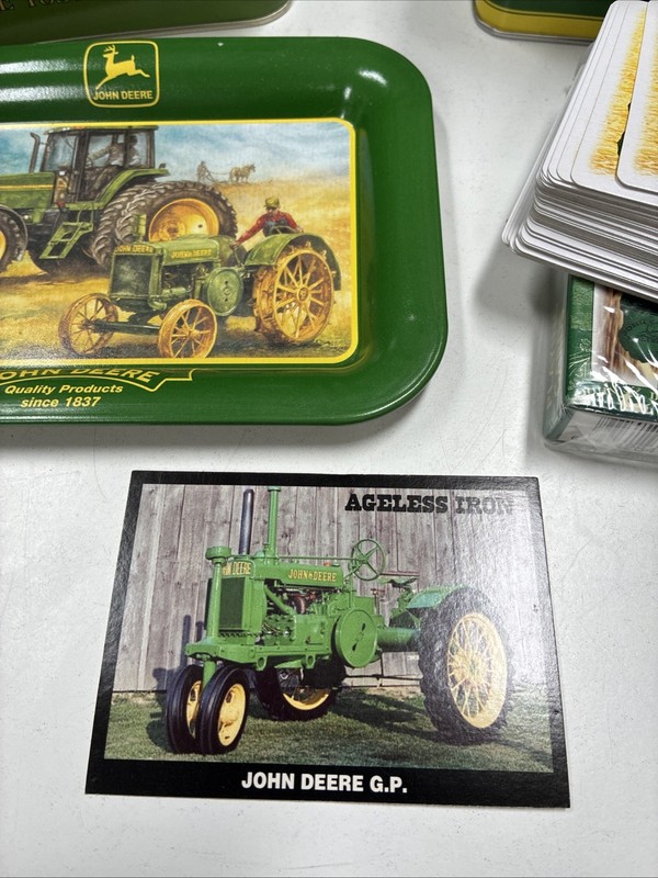 John Deere Farm Heritage Lot Tin Tray Cards Ageless Iron Americana Set Tractors gallery