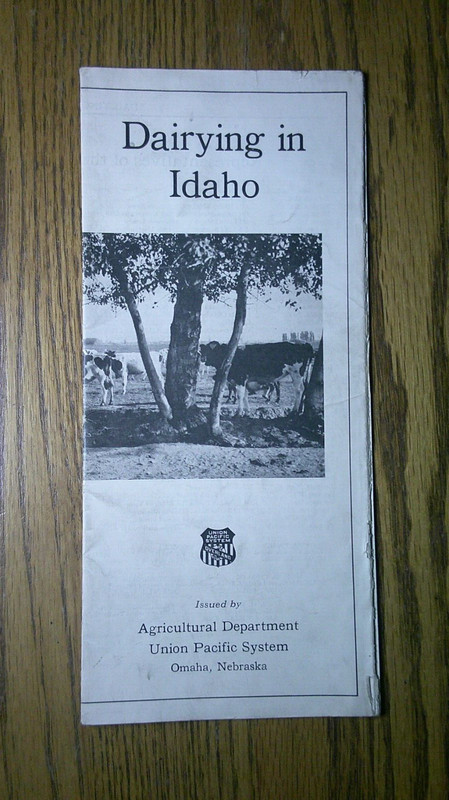 vintage pamphlet for Dairy farming in Idaho for the year 1922 Union Pacific 7C gallery