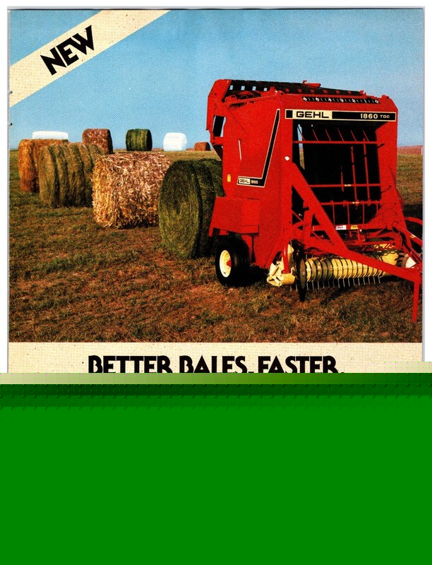 1984 GEHL 1860 Round Balers Original Print Ad (11 x 8.5) – Print Advertisement