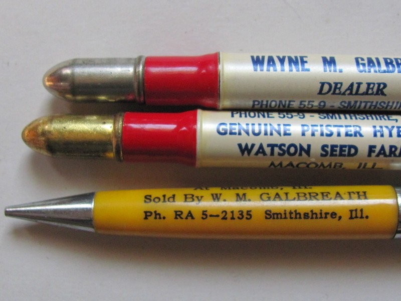 3 VTG FARM PENCIL PFISTER HYBRID CORN WATSON SEED MACOMB IL GALBREATH SMITHSHIRE gallery