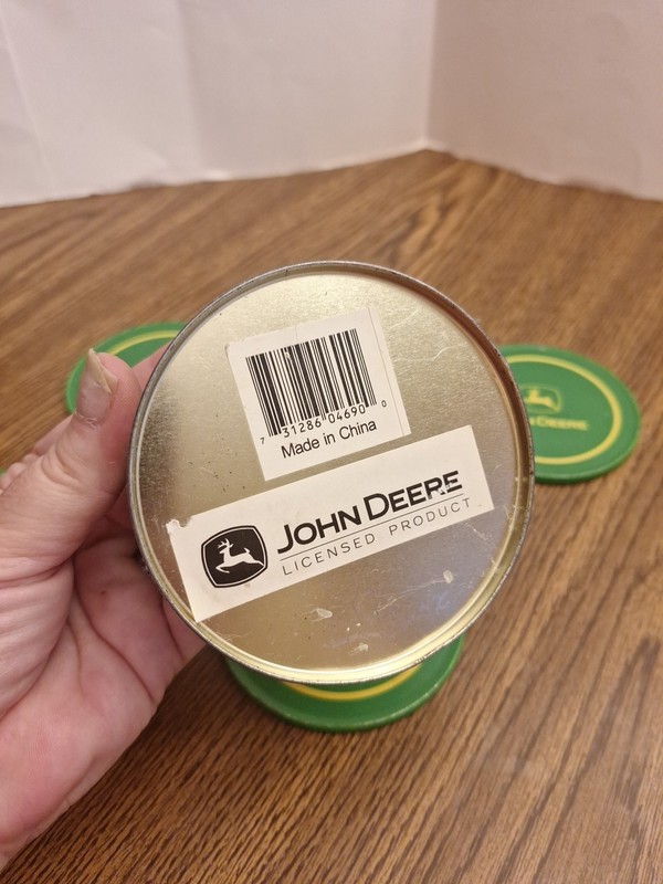 Set of 5 John Deere Coasters in Collectible Tin Made of Cork and Tin gallery