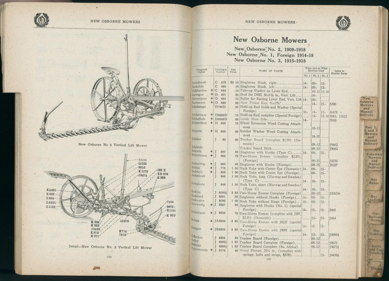 1918 Osborne Farming Trade Catalog Price List Repairs International Harvester US gallery
