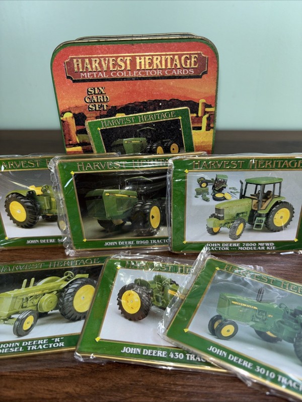 Harvest Heritage 1995 John Deere Tractor Metal Trading Collector Cards Sealed