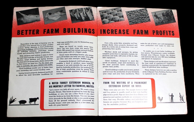 WEYERHHAEUSER LUMBER FARM BUILDINGS ADVERTISING SALES BROCHURE GUIDE 1930s gallery