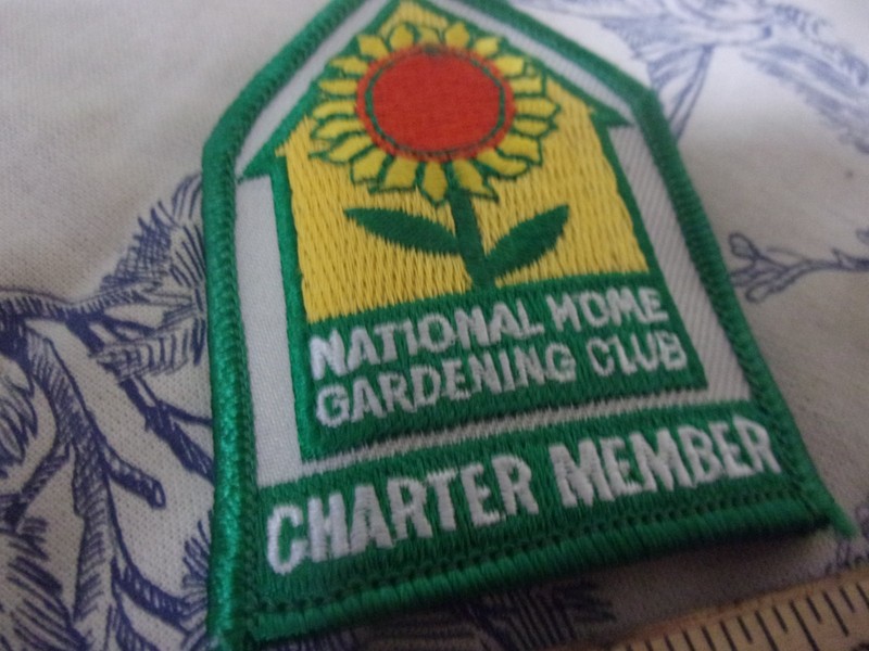 Vtg. "National Home Gardening Club Charter Member" Sew On Patch gallery