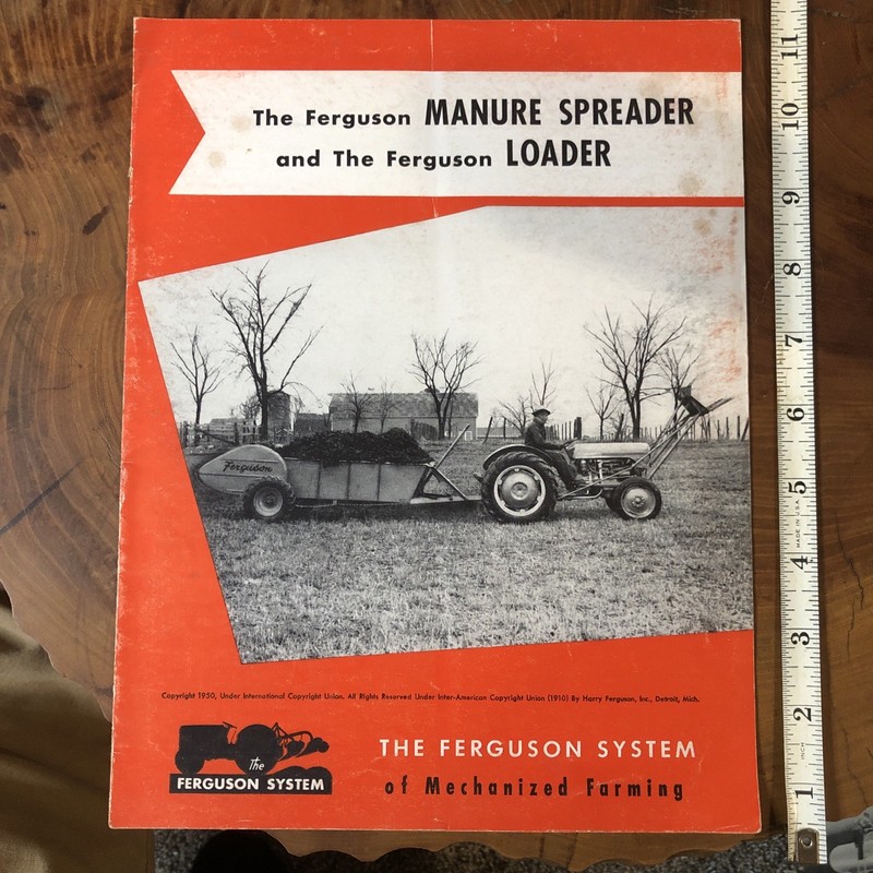 Vintage Ferguson System Manure Spreader and Loader Dealer’s Brochure 1950