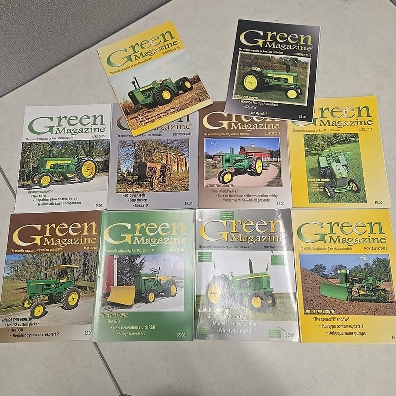 10 Green Magazine John Deere Tractor Enthusiasts Mixed Lot 2011 2012 2014 2015