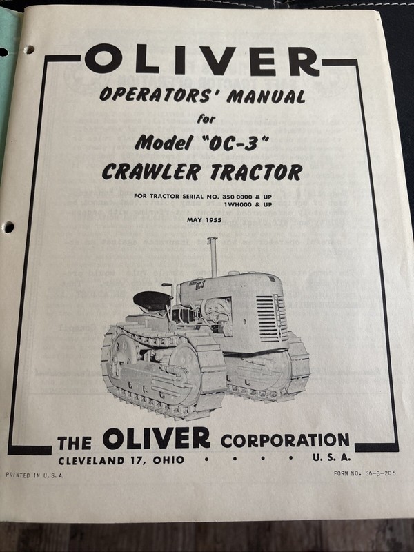 Oliver Factory Model OC-3 Gas Crawler Tractor Parts Book Catalog FREE SHIPPING gallery