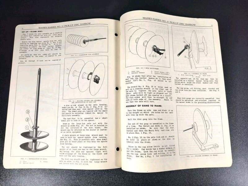 1951 Massey Harris Offset Goble Disc Harrow Operators Manual Brochure Lot Of 8 gallery