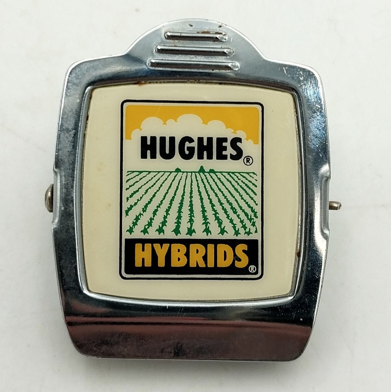 Vintage Hughes Hybrid Seed Corn Refridgerator Clip Magnet