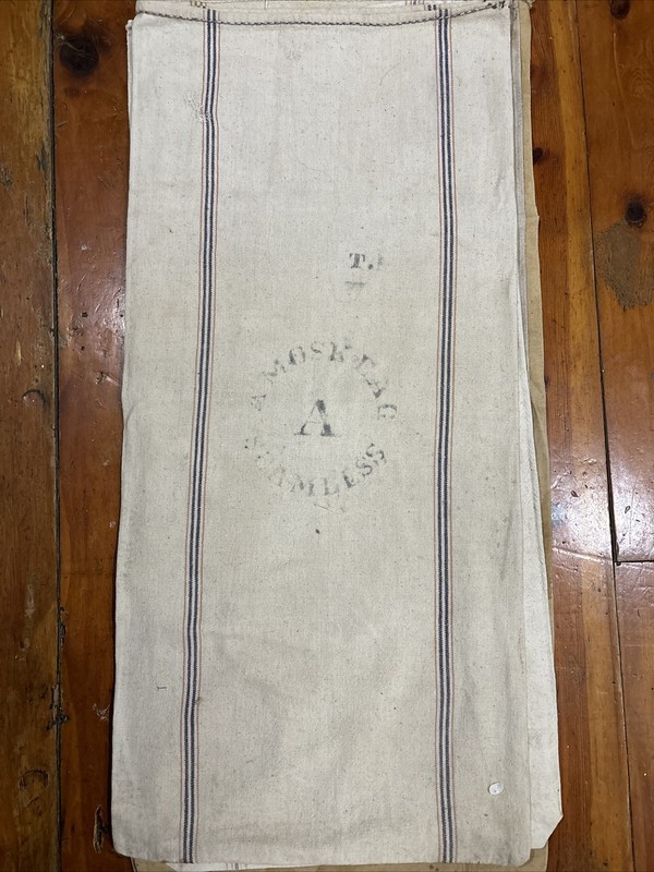 Vintage Amoskeag Seamless Sack Bag Sack Farm Grain Seed Bag 20×42
