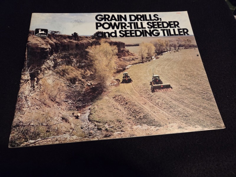 1980 John Deere Grain Drills Powr-Till Seeder Seeding Tiller Brochure
