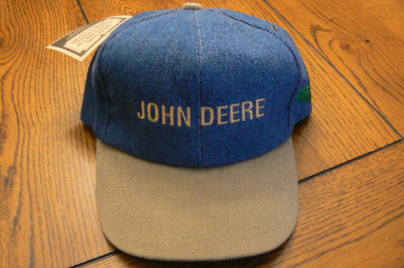 John Deere Blue Denim K Products Snapback Trucker Farm Cap Hat New NWT