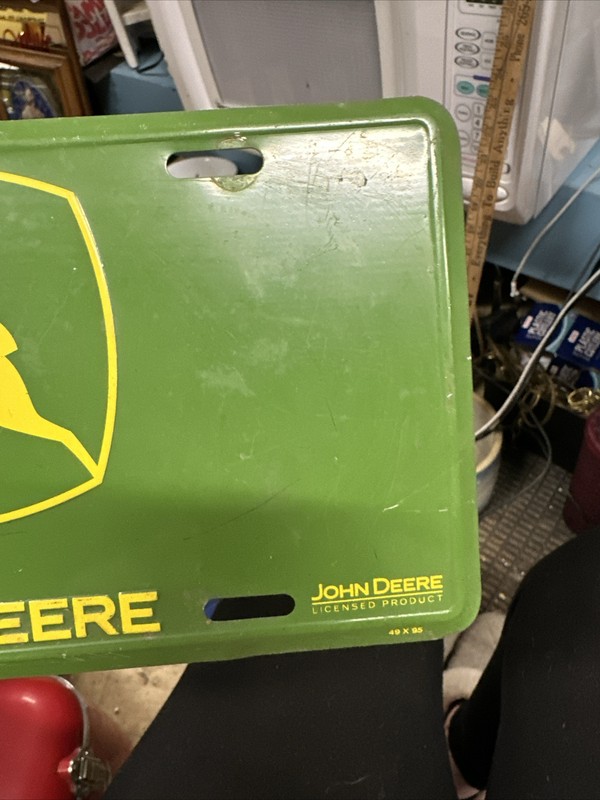 John Deere License Plate/ Licensed Product 2165 And 49x95 Green/yellow Colored gallery