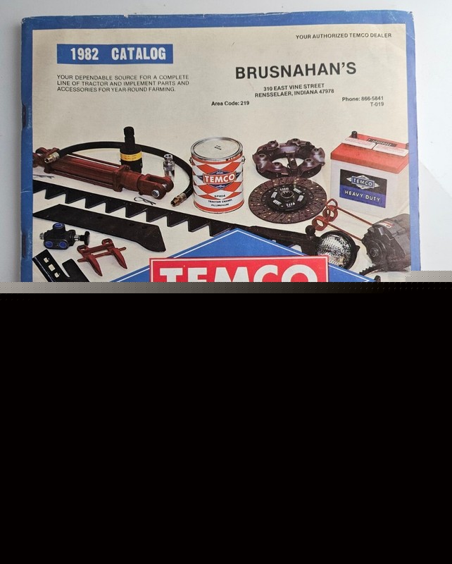 1982 Temco Tractor Parts Catalog Brusnahans