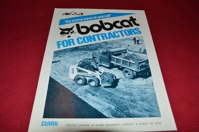 Bobcat Skid Steer Loaders for Contractors From 1978 Dealers Brochure LCOH