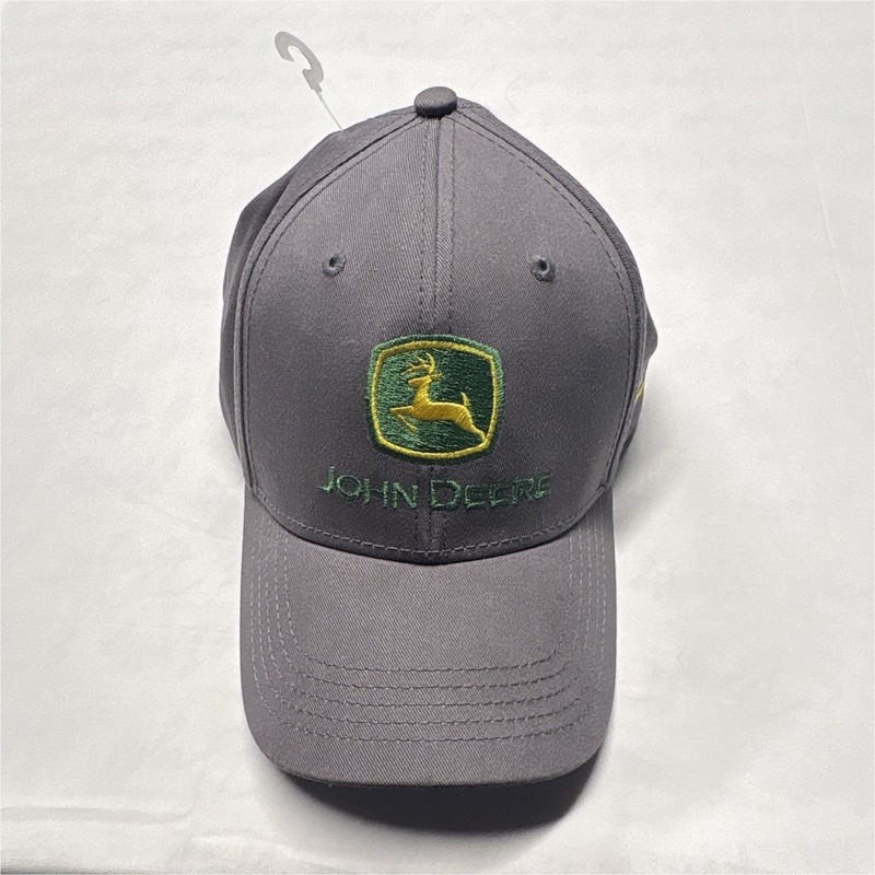 John Deere LANDPRO Equipment Gray Adjustable Strapback Baseball Cap Agriculture